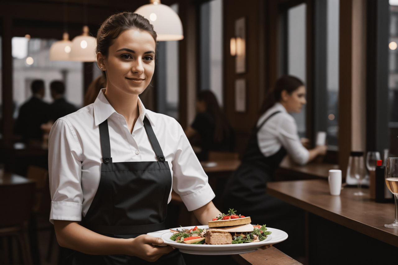 Waitress in a pub restaurant