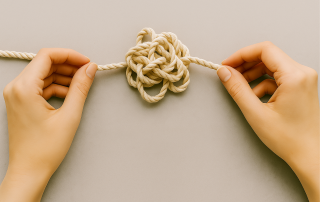 Female hands untangling a knot. Untangling Workplace Grievances FGHR